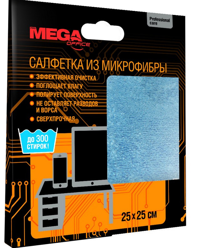 Салфетка для оптики, ЖК-экранов, стекла MEGA Office Pro 455381