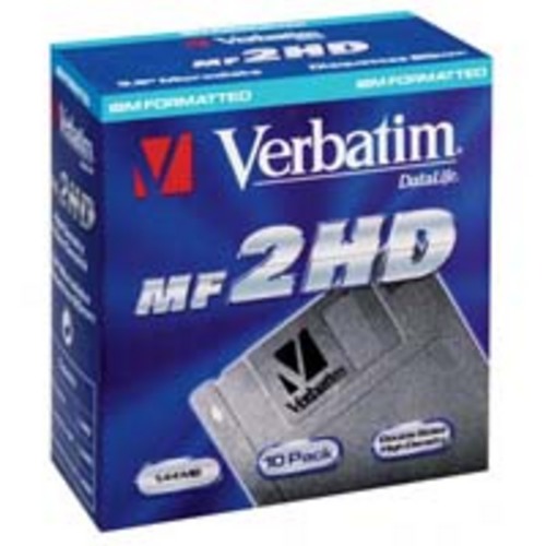 Дискеты 3,5" 2HD (10шт) картон Verbatim