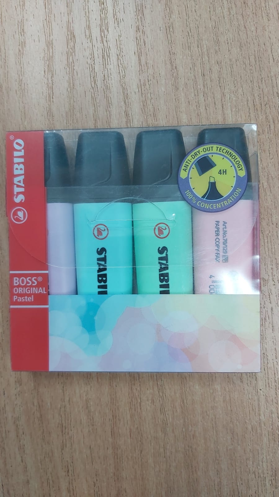 Маркер-текстовыделитель 2-5мм 4цв/уп STABILO BOSS ORIGINAL PASTEL 70/4-2