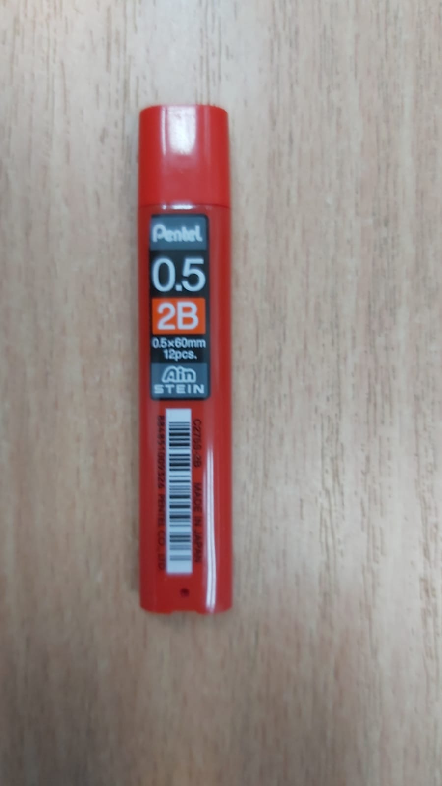 Грифели для мех/каранд 0,5мм 2B 12шт/уп PENTEL Ain Stein C275S-2B
