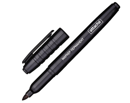 Маркер перманентный 1,5-3мм черный ATTACHE 155797