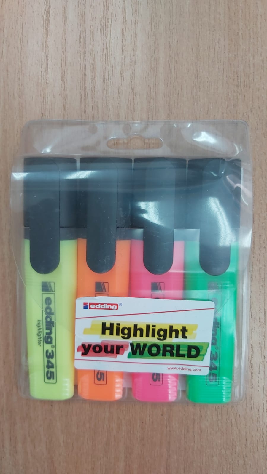 Маркер-текстовыделитель 2-5мм 4цв/уп EDDING E-345/4S