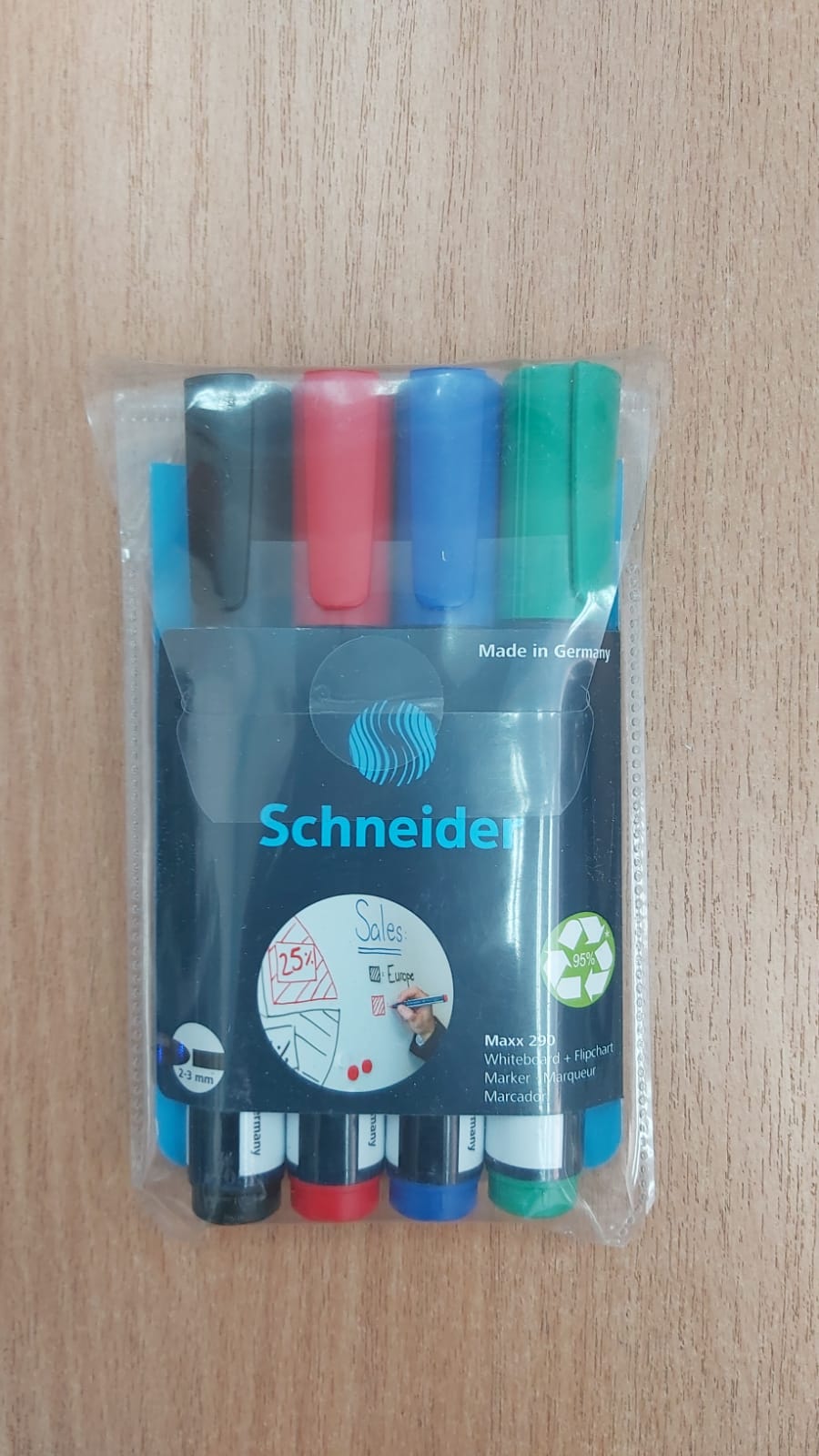Маркер для доски и флипчарта 4цв/уп SCHNEIDER Maxx 290 129094